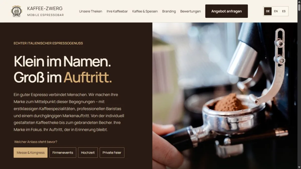 Kaffee Zwerg website